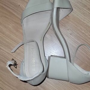 Madden Girl Mauve Cream Ankle Strap Heels